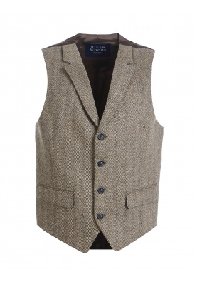 Wool vest in brown