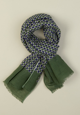 Linen fantasy scarf oxford blue
