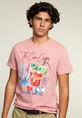 Basic cotton t-shirt peach mix