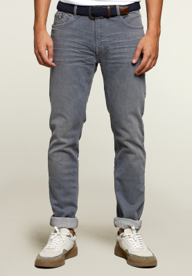 Slim fit basic 5-pocket jeans light grey stone