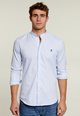 Slim fit cotton shirt blue