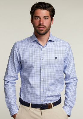 Custom fit shirt in blue