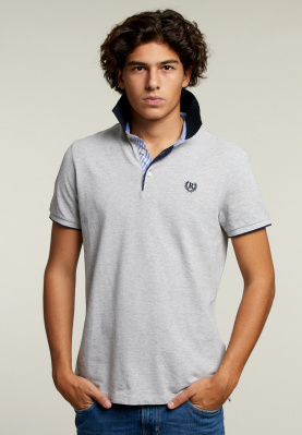 Custom fit cotton polo oyster mix