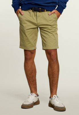 Tight fit chino shorts leaf