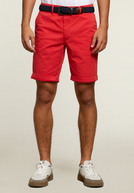 Tight fit chino shorts red alert