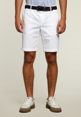 Tight fit chino shorts white