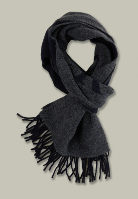 Woolen scarf navy