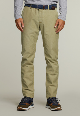 Slim fit cotton chino ditch green