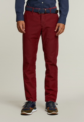 Slim fit cotton chino winter red
