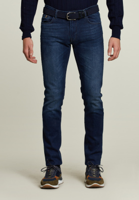 Slim fit 5-pocket jeans dark stone