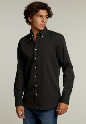 Custom fit cotton shirt khaki