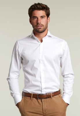 Custom fit uni shirt white