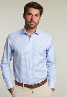 Regular fit striped shirt blue/white