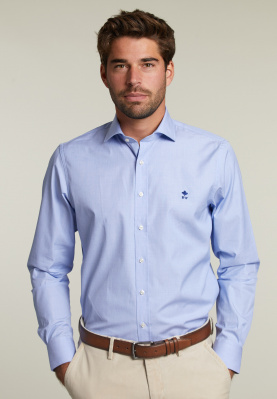 Regular fit uni shirt blue