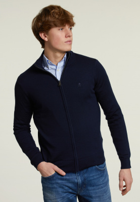Custom fit merino sweater navy