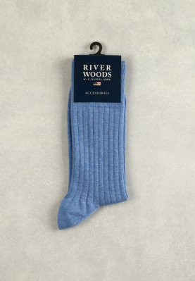 Ribbed cotton socks jeans mix