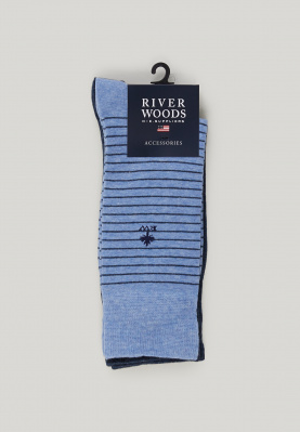 Blauwe gestreepte sokken