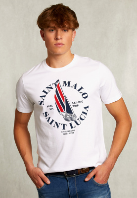 T-shirt basique taille normale blanc