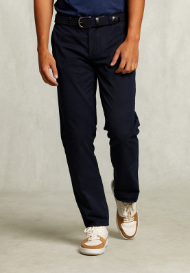 Pantalon chino taille normale basique navy