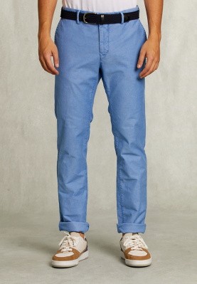 Slim fit cotton chino faience