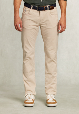 Tight fit basic 5-pocket pants grain