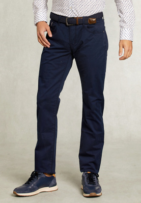 Tight fit basic 5-pocket pants henna blue