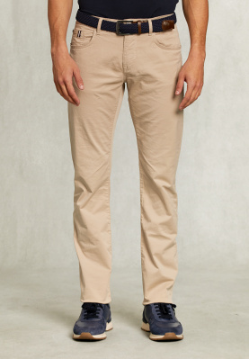 Tight fit basic 5-pocket pants sand