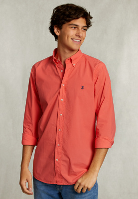 Custom fit poplin shirt rose