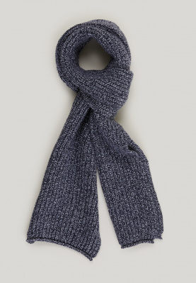 Wool-cashmere scarf navy for men