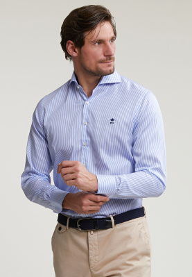 Regular fit striped shirt blue/white