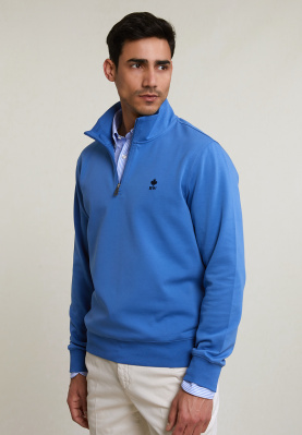 Pull techno polaire old blue