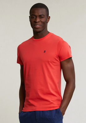 Custom fit basic pima cotton crew neck T-shirt cornell red