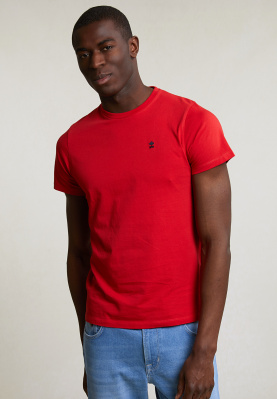 Custom fit basic pima cotton crew neck T-shirt harvard red