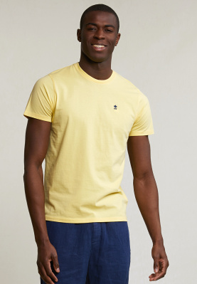 T-shirt ajusté basique coton pima col rond sun flower