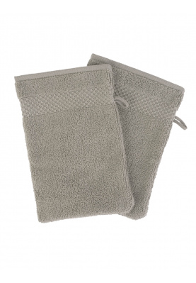 Set of two washing gloves in beige