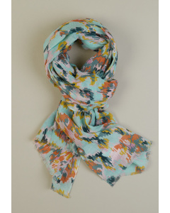 Multicolor floral patterned scarf