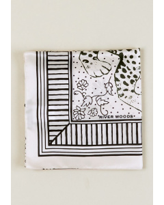 Black and white animal patterned square scarf