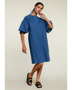 Blue smock sleeves dress