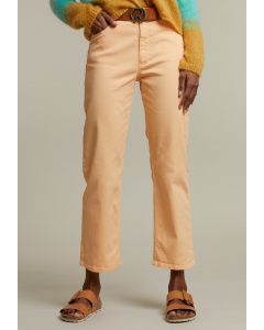 Orange cropped cotton pants