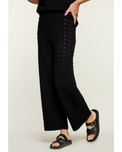 Black crochet pants