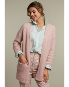 Pink hips length cardigan