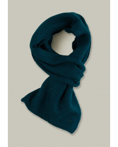 Petrol uni knitted scarf