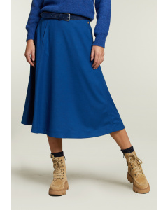 Blue uni midi skirt