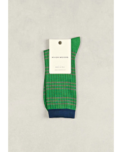 Blauw/groene gestreepte sokken
