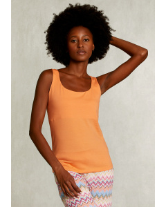 Orange basic sleeveless top