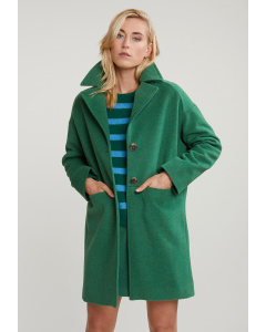 Green classic coat two pockets