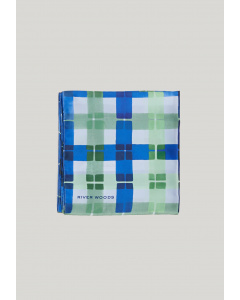 Blue/green checked scarf