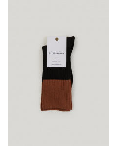 Zwart/bruin katoenen sokken
