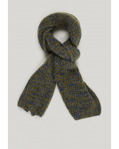 Khaki/navy ribbed scarf