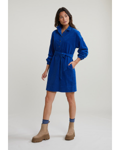 Blue corduroy dress